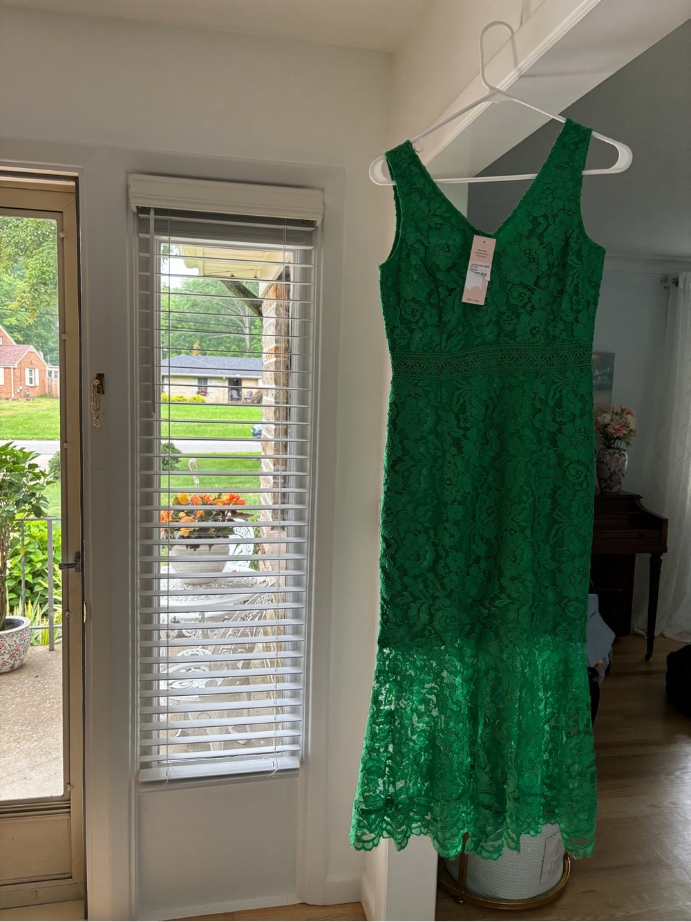 Nanette Lepore Emerald Green Lace Midi Dress